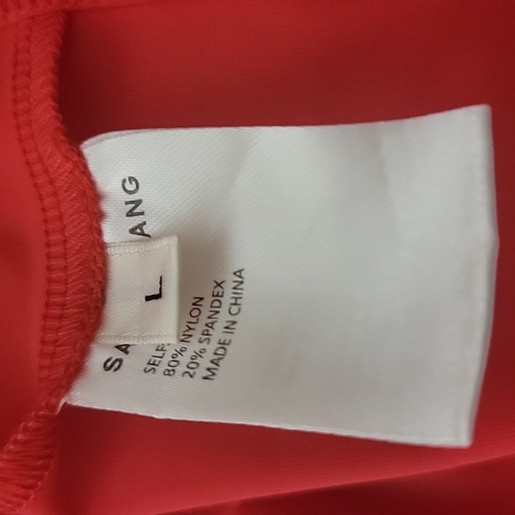 Sandy Liang Darren Applique Crop Top in Red Large NWT - Picture 5 of 5